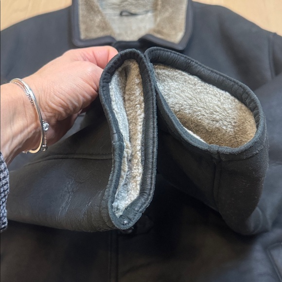 Men’s Genuine Sheepskin Shearling Coat – Black – L/XL - Picture 7 of 7